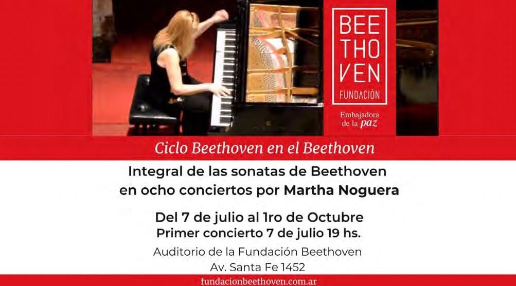 Anuncio del ciclo Beethoven en el Beethoven de la pianista Martha Noguera