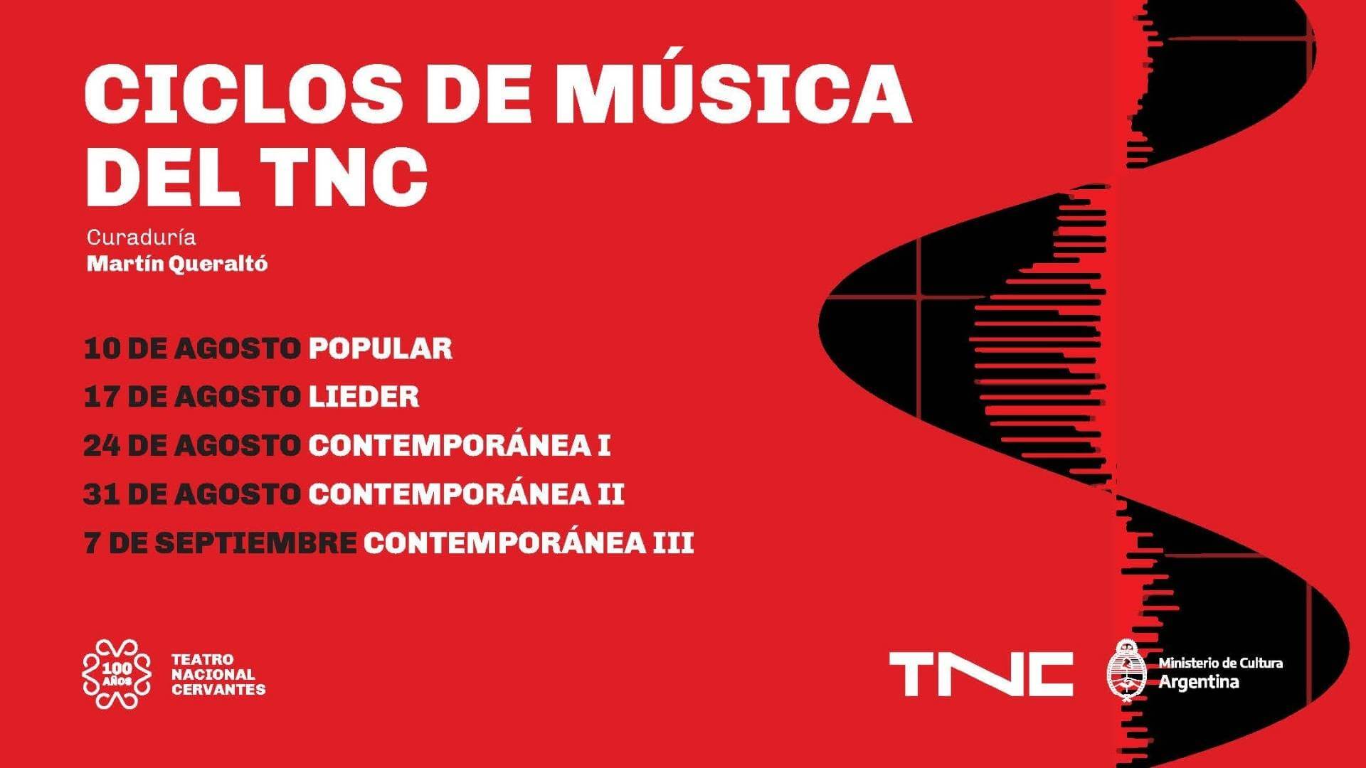 Afiche del ciclo de musica del Teatro Cervantes