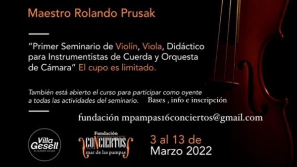 Seminario de Violín y Viola por Fundación Mar De Las Pampas Conciertos