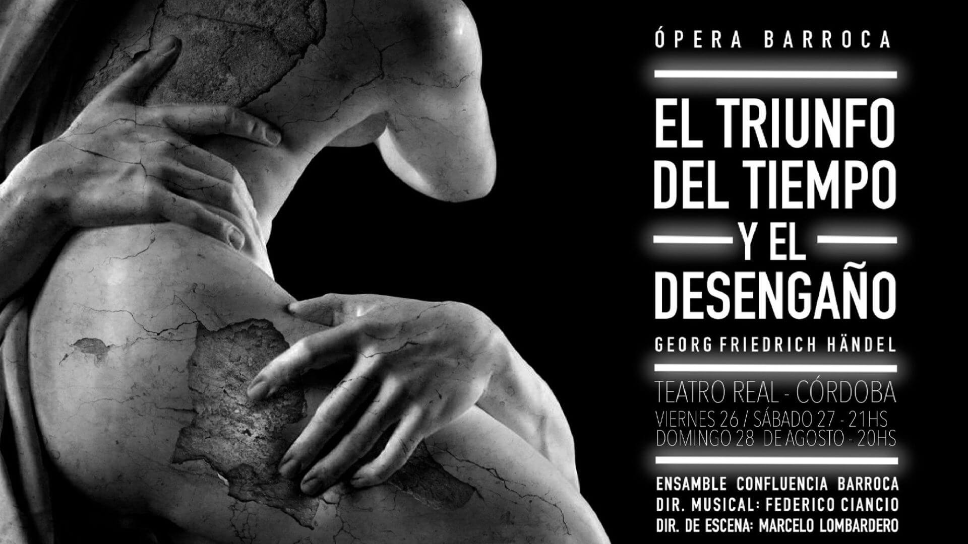 Afiche de la ópera el triunfo del tiempo y el desengaño