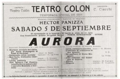 Teatro Colón, septiembre pero de… 1908