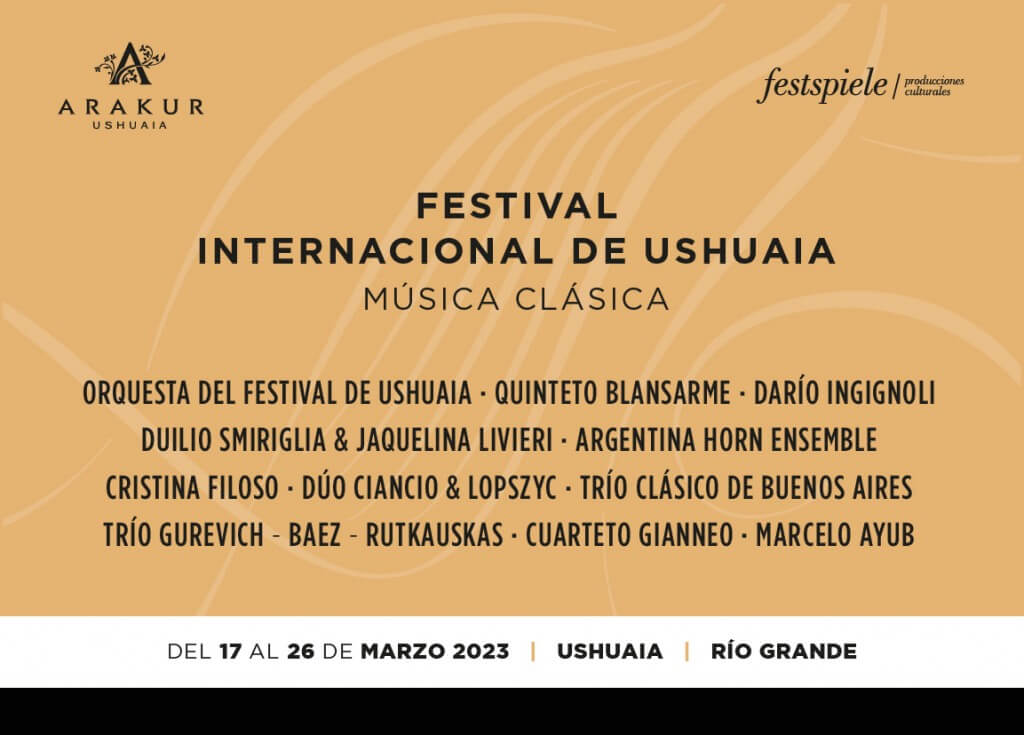 listado de artistas que participaran en el festival internacional de ushuaia